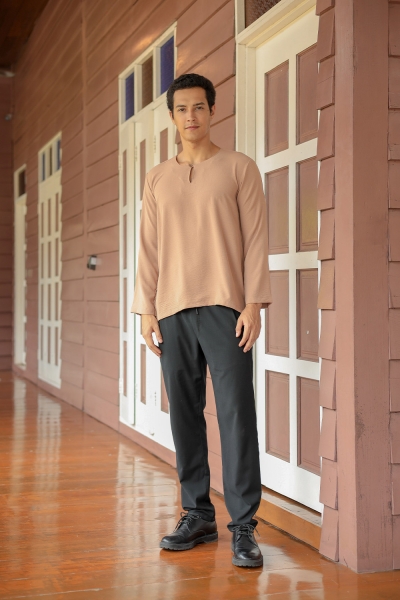 Kurta Arjuna In Nude Brown